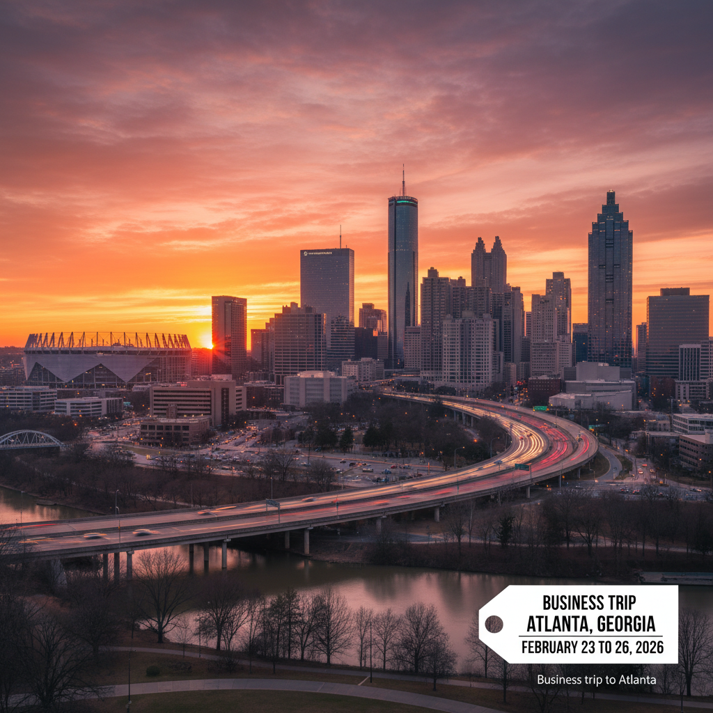 Business trip Atlanta, Georgia February 23 to 26, 2026 — Atlanta