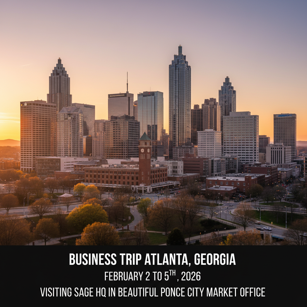 Business trip Atlanta, Georgia February 2 to 5th, 2026 — Atlanta Georgia